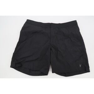 Allsaints Shorts Mens Small Black Ward Swim Short 6" Inseam Lined Stretch Ram